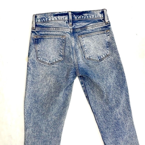 Frame Denim Le High Straight jeans high waist acid wash stretch 24 - Picture 9 of 16